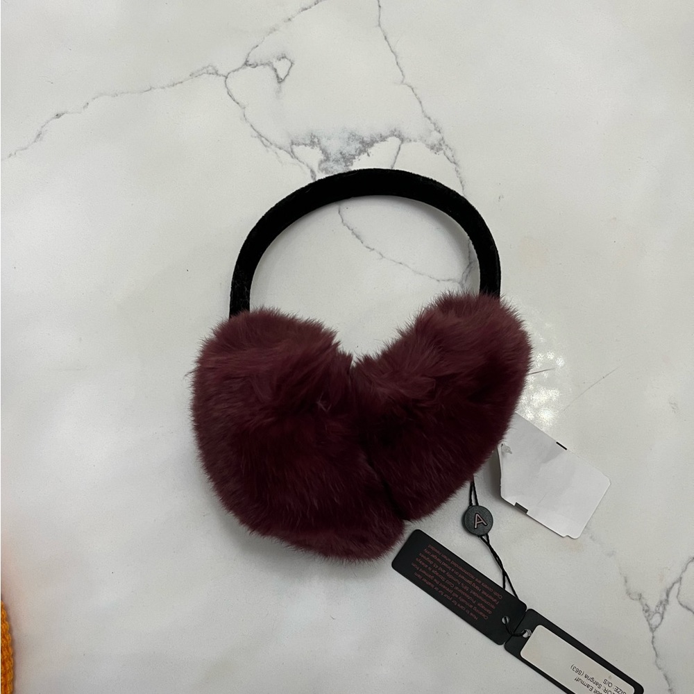 NWT real rabbit fur ear muffs
